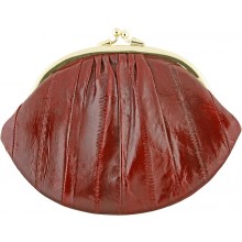 Genuine eel leather coin wallet / purse EEL-PCG19 Burgundy