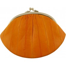 Genuine eel leather coin wallet / purse EEL-PCG19 Orange