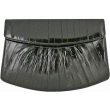 Genuine eel leather clutch bag EEL-RR01 Black