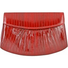 Genuine eel leather clutch bag EEL-RR01 Burgundy