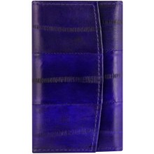 Genuine eel leather key holder EEL-W003 Midnight Blue