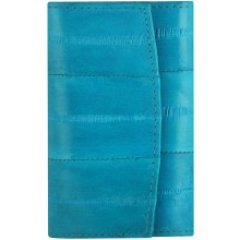 Genuine eel leather key holder EEL-W003 Turquoise