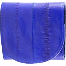 Genuine eel leather coin purse EEL-W006 Midnight Blue