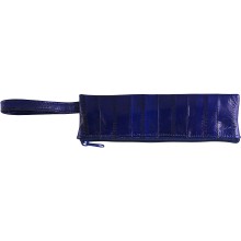 Genuine eel leather jewelry pouch EELJP001S Midnight Blue