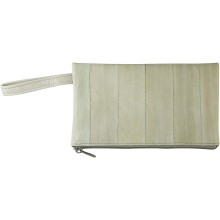 Genuine eel leather jewelry pouch EELJP002L Smoke