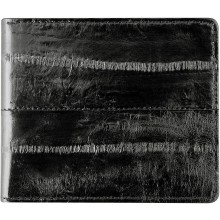 Genuine eel leather money clip EELMC01 Black
