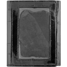 Genuine eel leather wallet EELMS103-A Black