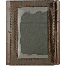 Genuine eel leather wallet EELMS103-A Brown