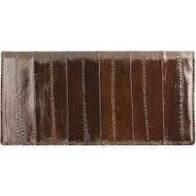 Genuine eel leather wallet EELMS109-A Brown