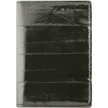 Genuine eel leather card holder EELMS111-A Black