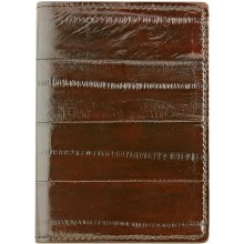 Genuine eel leather card holder EELMS111-A Brown