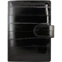 Genuine eel leather organizer holder EEL-DIARY01 Black
