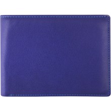 Genuine cow leather wallet FA221-D Blue / MC