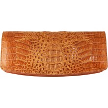 Genuine alligator leather clutch bag FCM186 Tan
