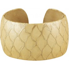 Genuine fish leather bracelet FISHBRAS36 Light Gold