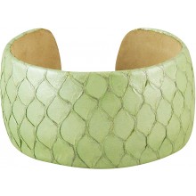 Genuine fish leather bracelet FISHBRAS36 Light Green