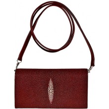 Genuine stingray leather bag FR09 Burgundy