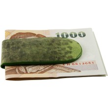 Genuine frog / toad leather money clip FROGMCLIP01 Green