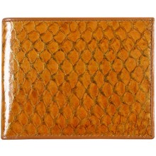 Genuine fish leather wallet FSW003 GL Amber