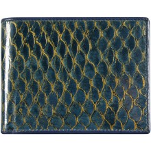 Genuine fish leather wallet FSW003 GL Navy Blue