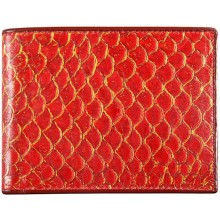 Genuine fish leather wallet FSW003 Red