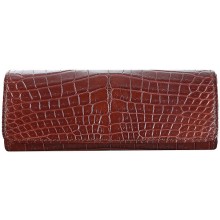 Genuine crocodile leather glasses / spectacles case GB01001 Maroon
