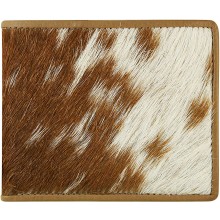 Genuine goat leather with hair on wallet GHW04P Camel