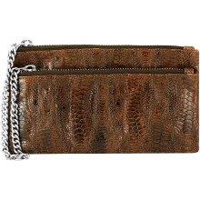 Genuine chicken leather bag HBAG8816 Brown