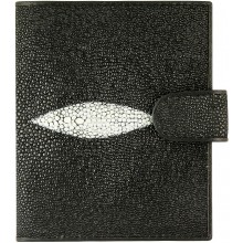 Genuine stingray leather wallet HK100 Black