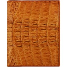 Genuine alligator leather wallet HKCM62T Tan