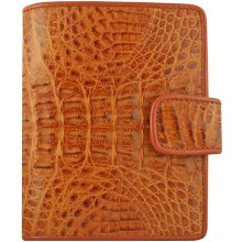 Genuine alligator leather wallet HKCM7-T23 Tan