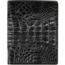 Genuine alligator leather wallet HKCM7T04 Black
