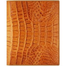 Genuine alligator leather wallet HKCM7T04 Tan