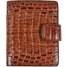 Genuine alligator leather wallet HKCM-B23 Brown