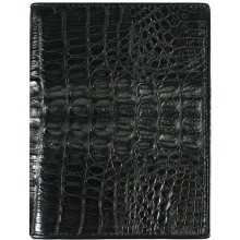Genuine alligator leather wallet HKCM Black