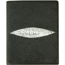 Genuine stingray leather wallet HKJ Black