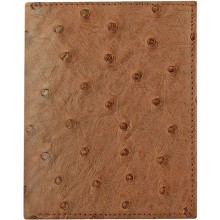 Genuine ostrich leather wallet HKOSC01 Brown