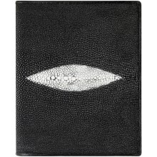 Genuine stingray leather wallet HKR30 Black