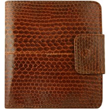 Genuine snake leather wallet HKSN51 Tan