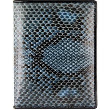 Genuine python leather wallet HKSN Indigo Blue
