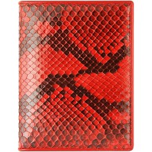 Genuine python leather wallet HKSN Red