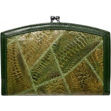 Genuine chicken / hen leather wallet HWAL001 Lemon Green