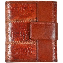 Genuine chicken / hen leather wallet HWAL016 Brown