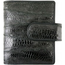 Genuine chicken / hen leather wallet HWAL329 Black