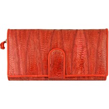 Genuine chicken / hen leather wallet HWAL350 Red