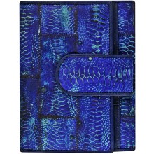 Genuine chicken / hen leather wallet HWAL351 Violet Blue