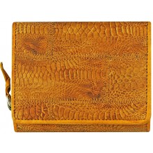 Genuine chicken / hen leather wallet HWAL388 Tan