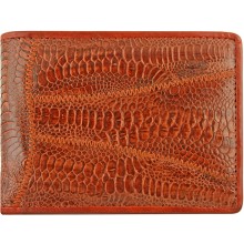 Genuine hen / chicken leather wallet HWAL501 Brown