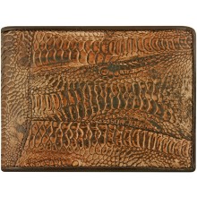 Genuine hen / chicken leather wallet HWAL502 D. Brown