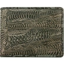 Genuine hen / chicken leather wallet HWAL503 D. Grey